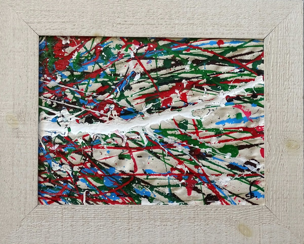 Abstract Acrylic Painting By Cb., 21 X 17, Horizontal Emotions, Original Artwork