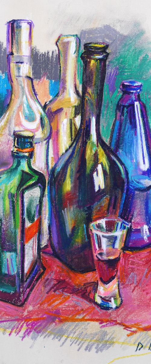 Bottles (pastel) by Dima Braga
