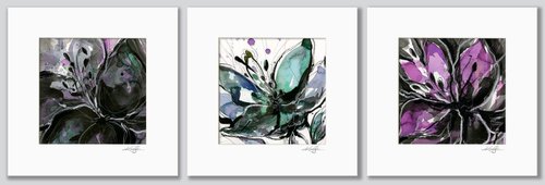 Organic Impressions Collection 15 - 3 Floral Paintings by Kathy Morton Stanion