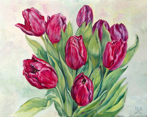 The purple tulips