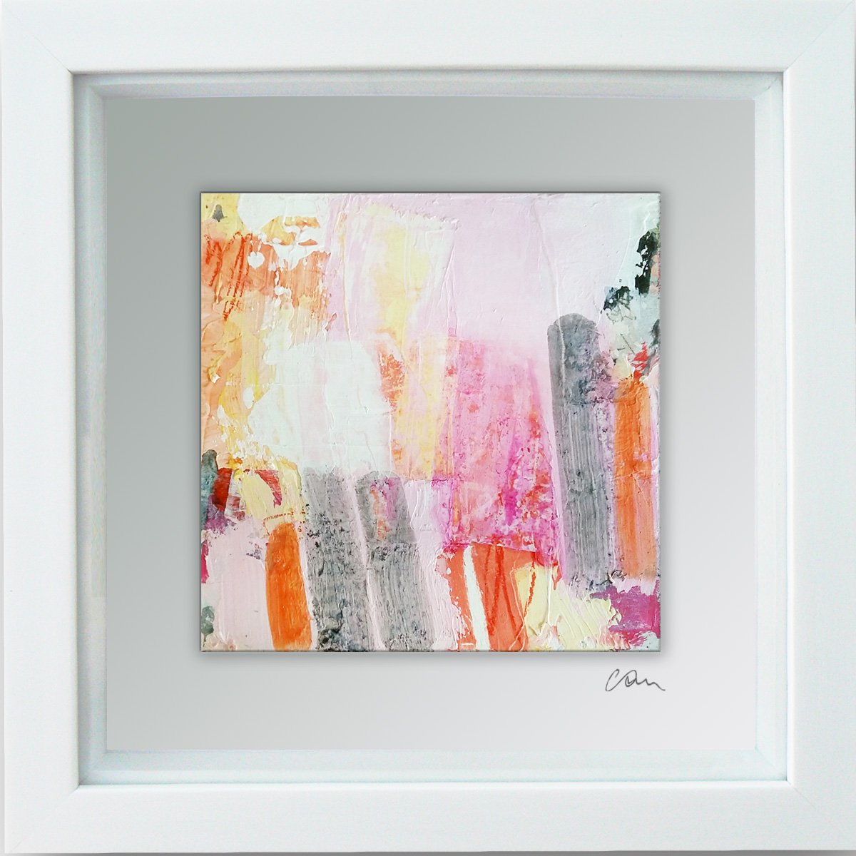 Framed ready to hang original abstract - Wish #1 by Carolynne Coulson
