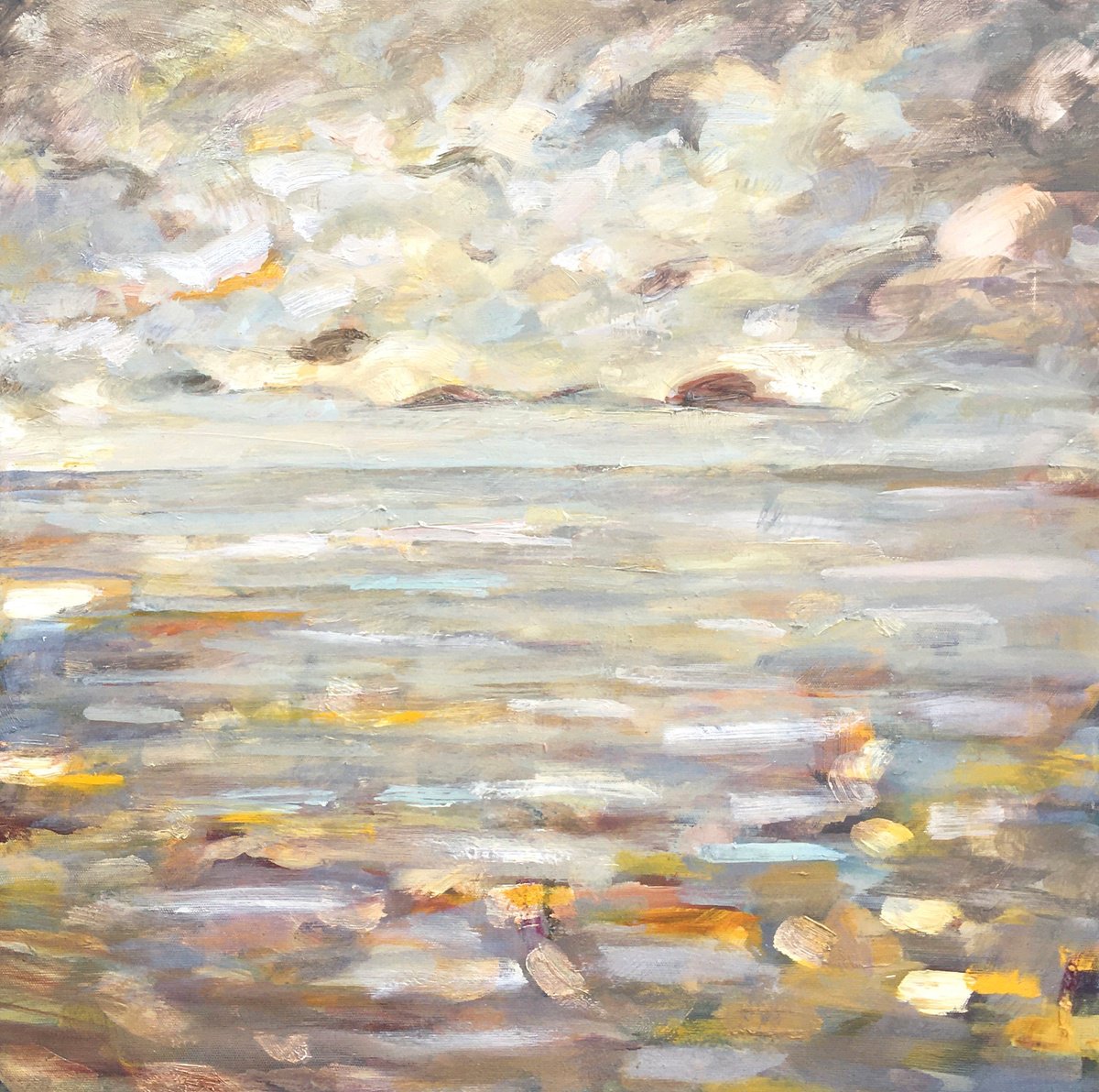 Golden Shoreline By Guy Pickford, 17 X 16, Artwork For Sale On Artfinder
