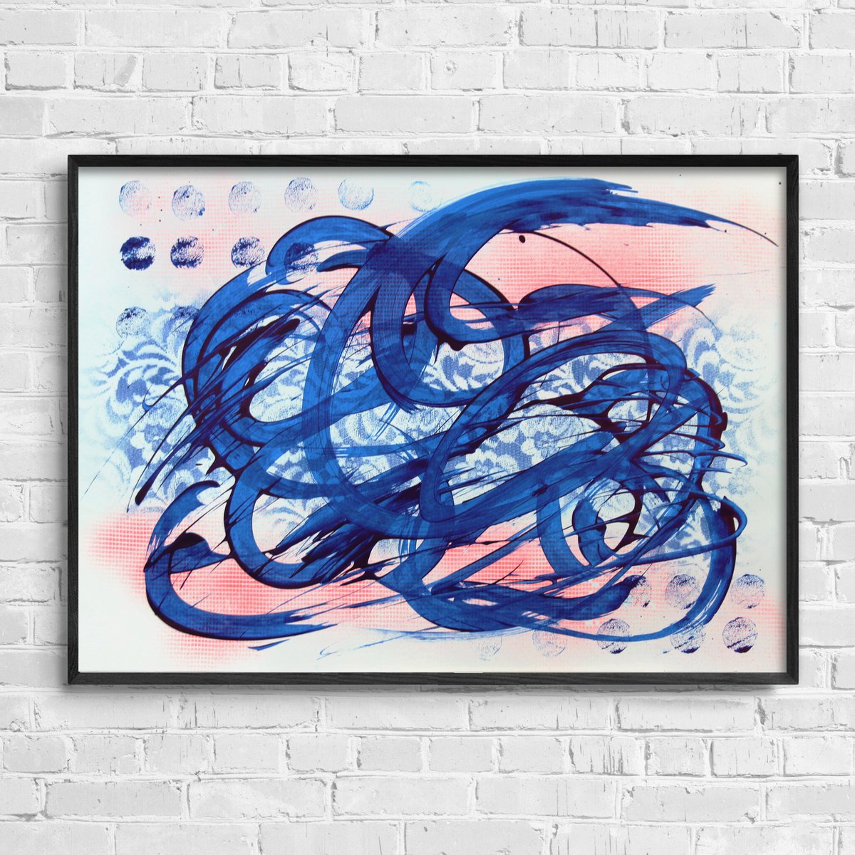 Organic Abstract Acrylic Painting By Anatoliy Menkiv, 33 X 24, Dialogue That Didn