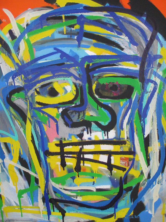 Portrait LARGE CANVAS 180 X 70 CM / 70,86 х 27,55 inch abstract expressionism