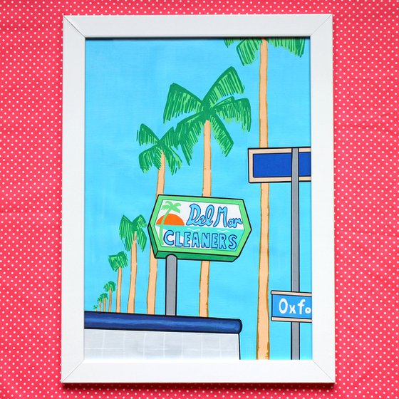 Los Angeles Street Corner 1 - Painting on Unframed A3 Paper