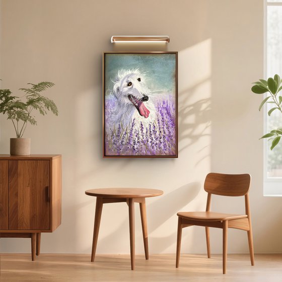 Dog Portrait Lavanda Field