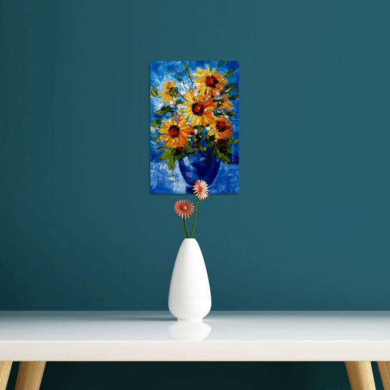 Still life with sunflowers