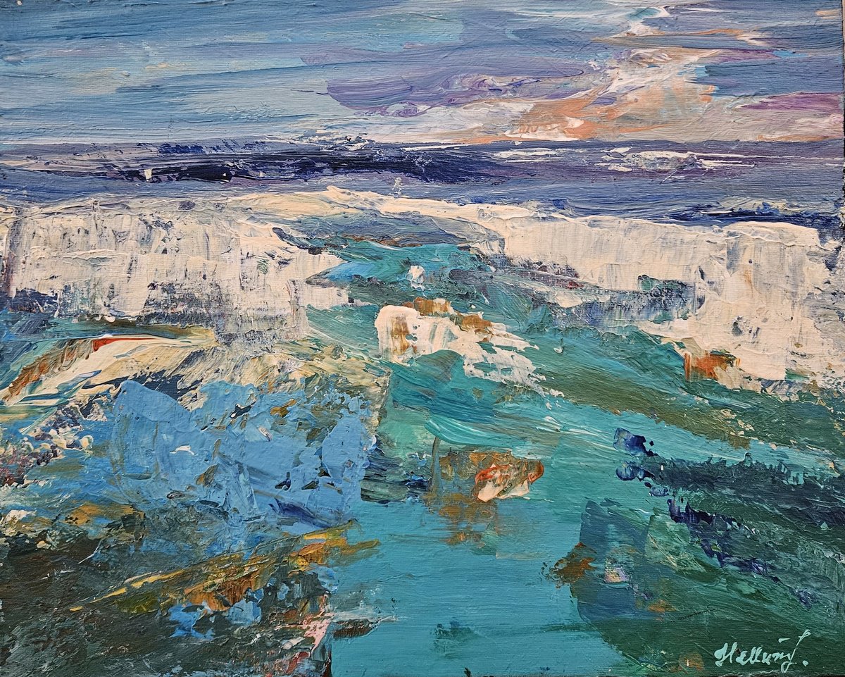 Turquoise State Of Mind By Tatiana Hellum, 16 X 13, Artwork For Sale On Artfinder