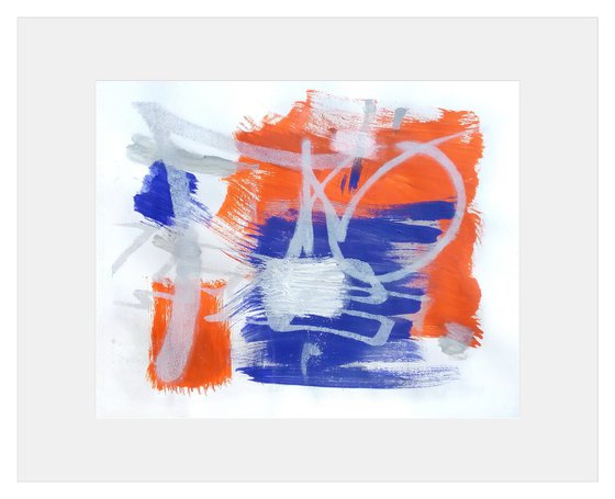 Orange and blue abstraction 1