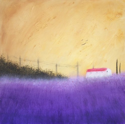 “Lavender In Provence” 80x80x1cm by Black Beret