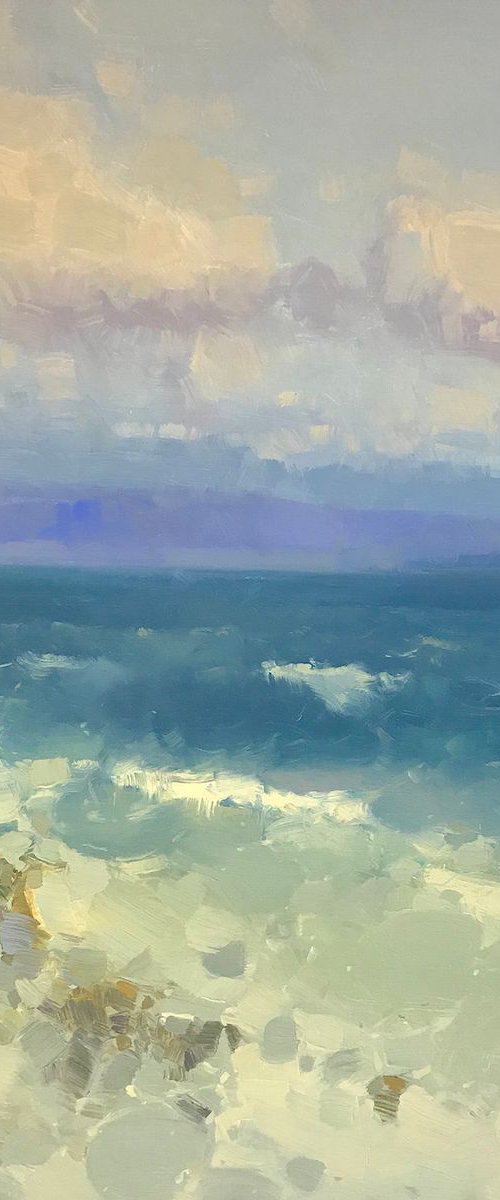 Pacific Coast, Original oil painting, Handmade artwork, One of a kind by Vahe Yeremyan