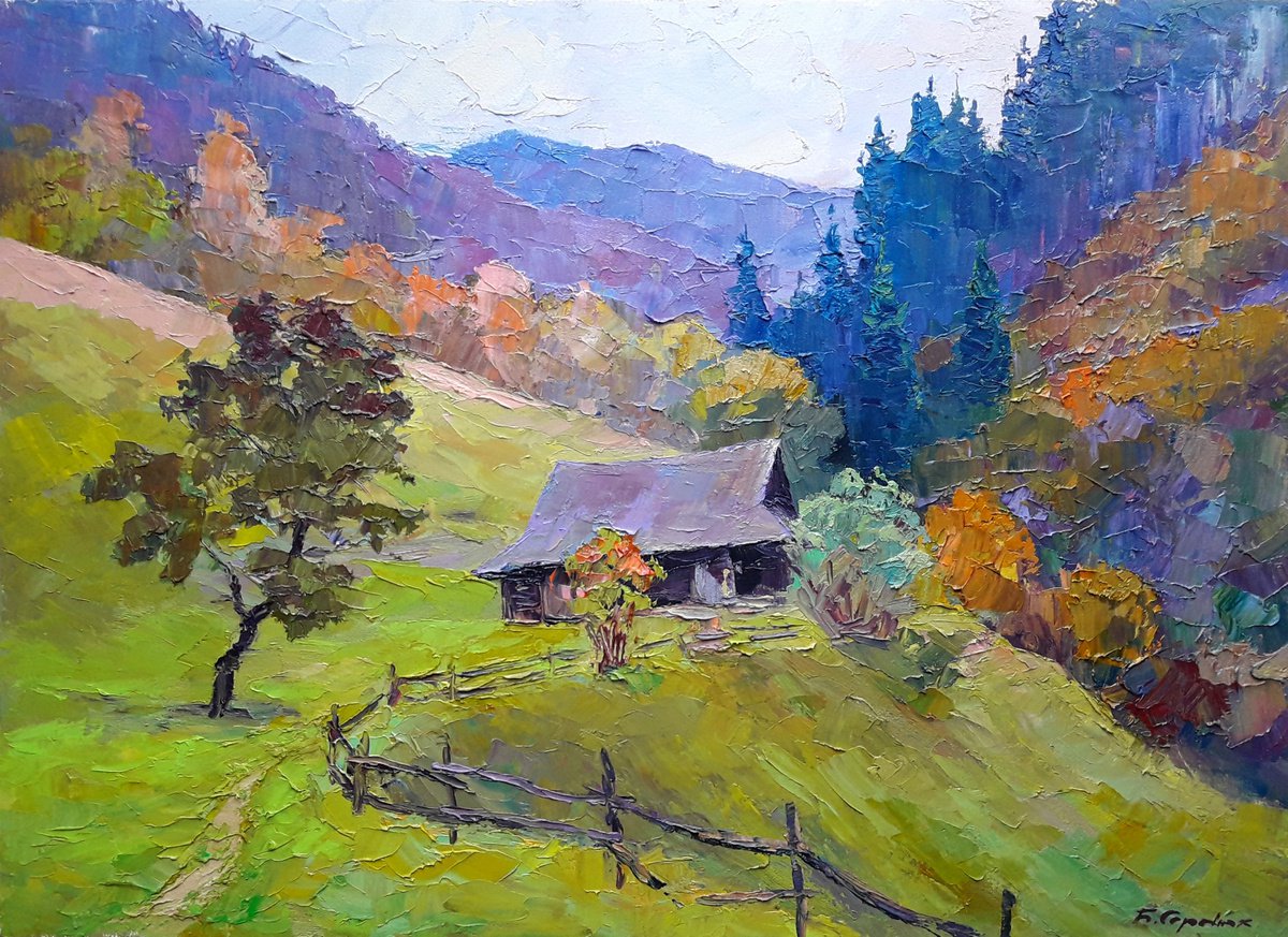 Oil painting Carpathian colors by Boris Serdyuk