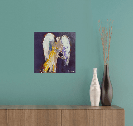 Angel with a flower.