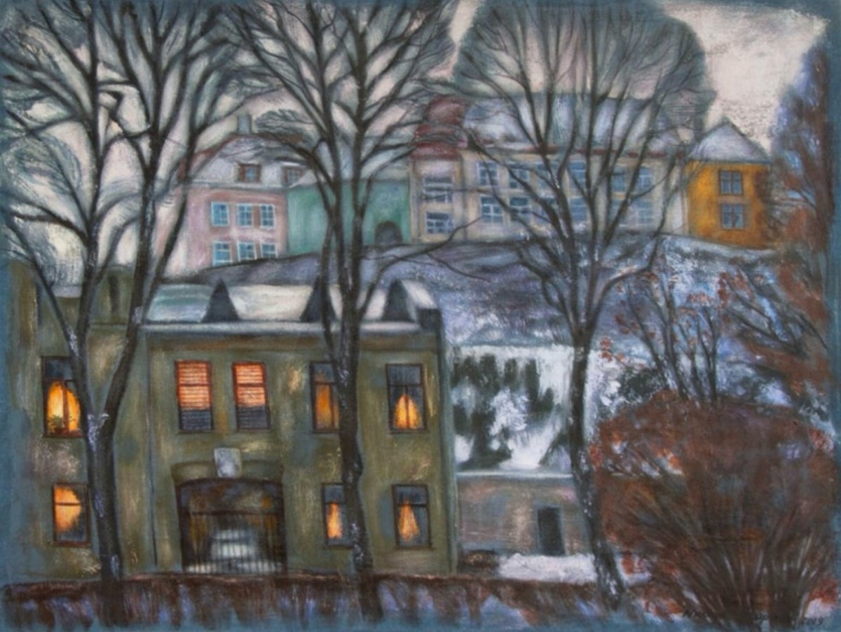 Denim Series . City Twilight By Nadezda Stupina, 36 X 29, Artwork For Sale On Artfinder