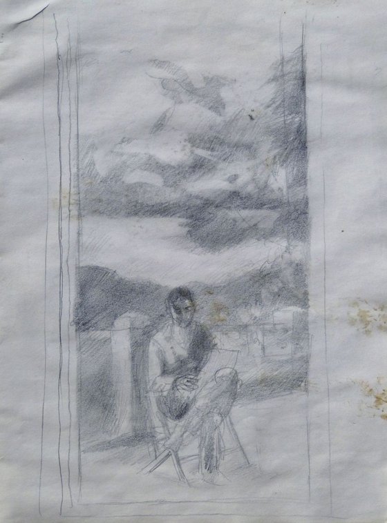 Reader in the garden