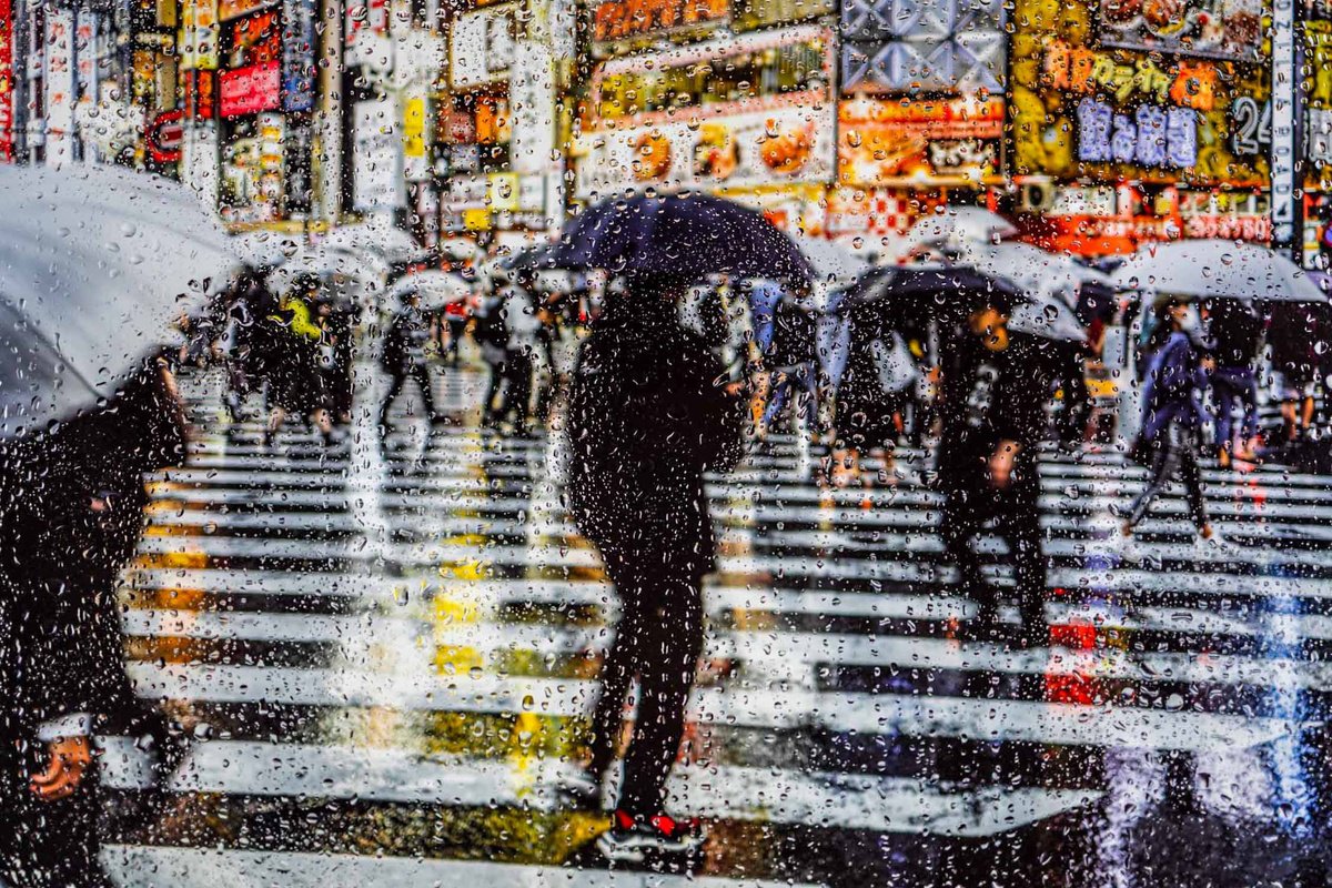 Abstract Cityscapes Photograph By Sven Pfrommer, 47 X 31", Rainy Days In Tokyo V, Original Artwork