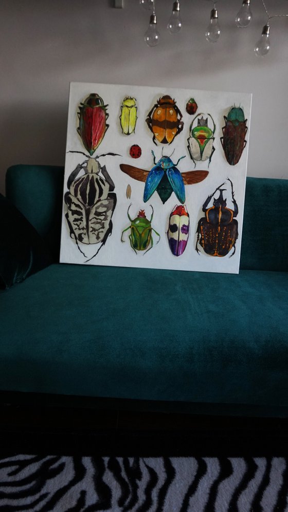 "Entomological insect collection №1" Painting by Anastasia Balabina Original oil painting