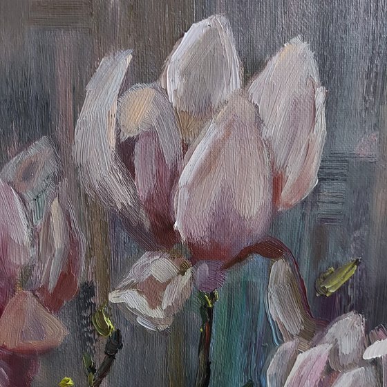 Still-life with flowers "Magnolia", 2024