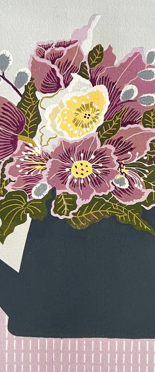 Hellebores by Nathalie Pymm Art