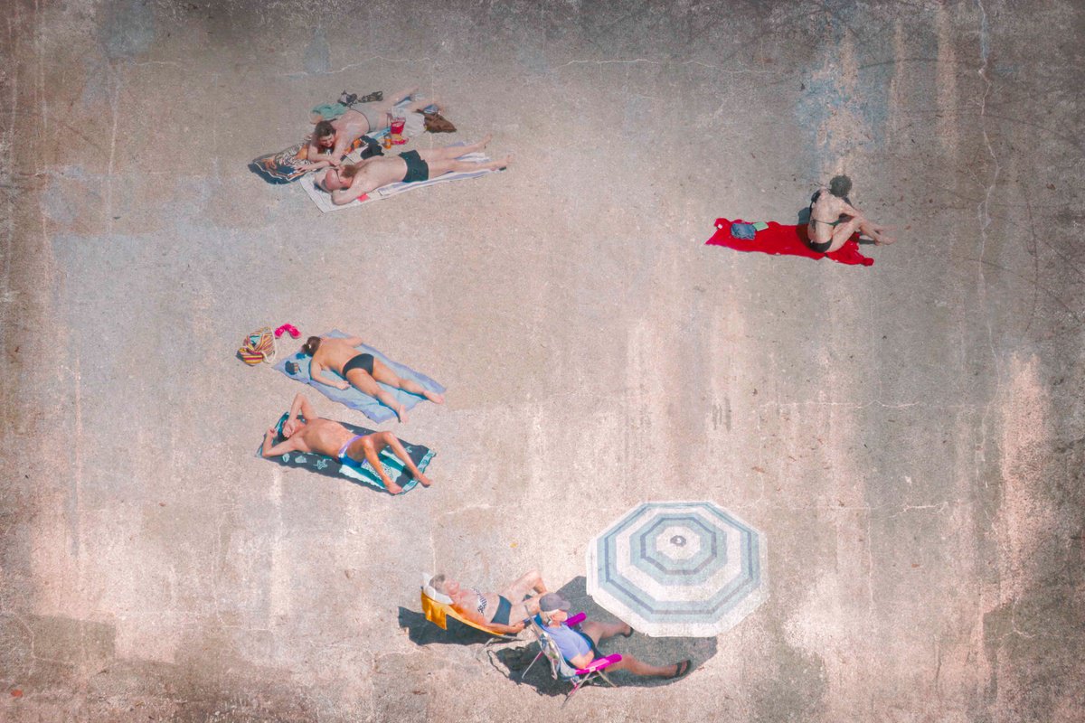 Photograph , Sunbathers By Louise O