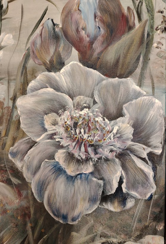 The Friendly Flower Family. Diptych.