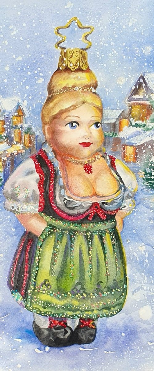 Christmas Fraulein by SoNata Art