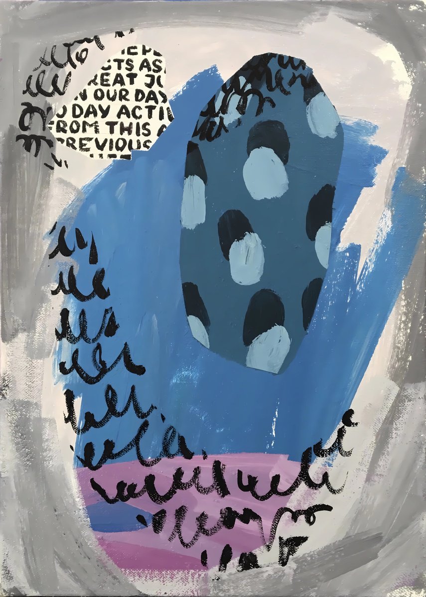 Abstract Acrylic Painting By Sofi Ginger, 20 X 28", Echo Of The World, Original Artwork