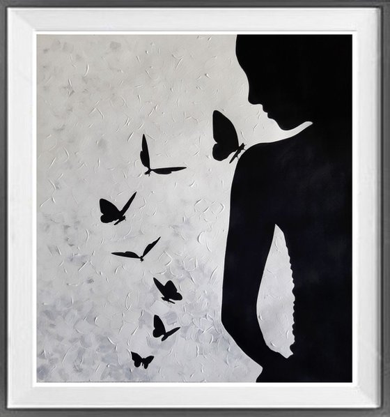 Lady with butterflies