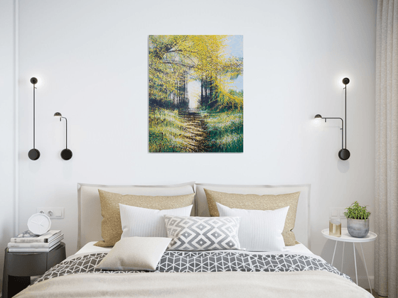 Sunlight Through Autumn Trees