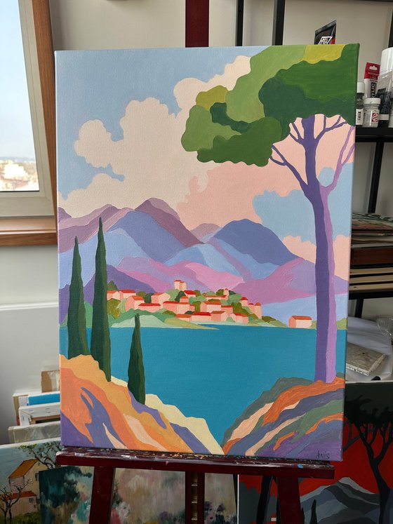 Pink and Violet Seascape