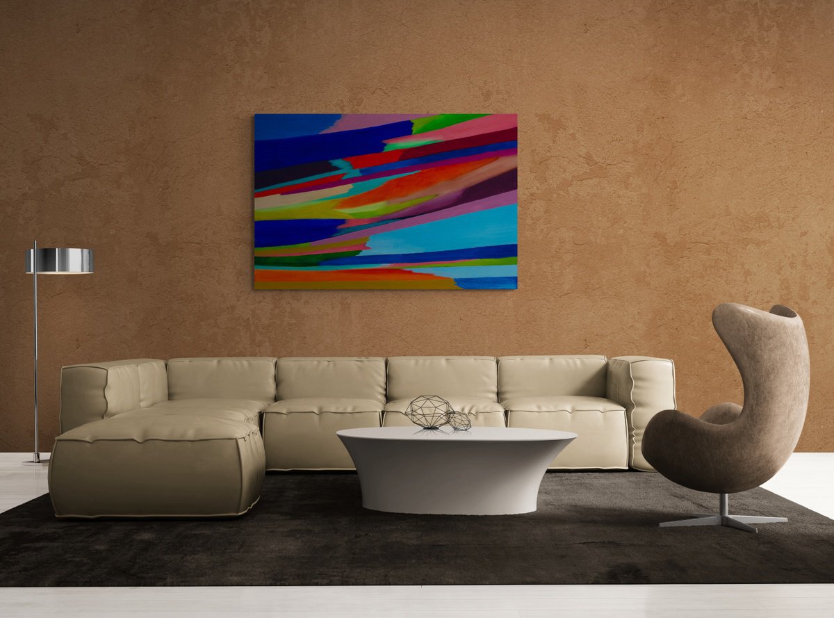 Expressive Oil Painting , Colour Expanse Iv By Ivan Stoyanov, 59 X 39, Artwork For Sale On Artfinder