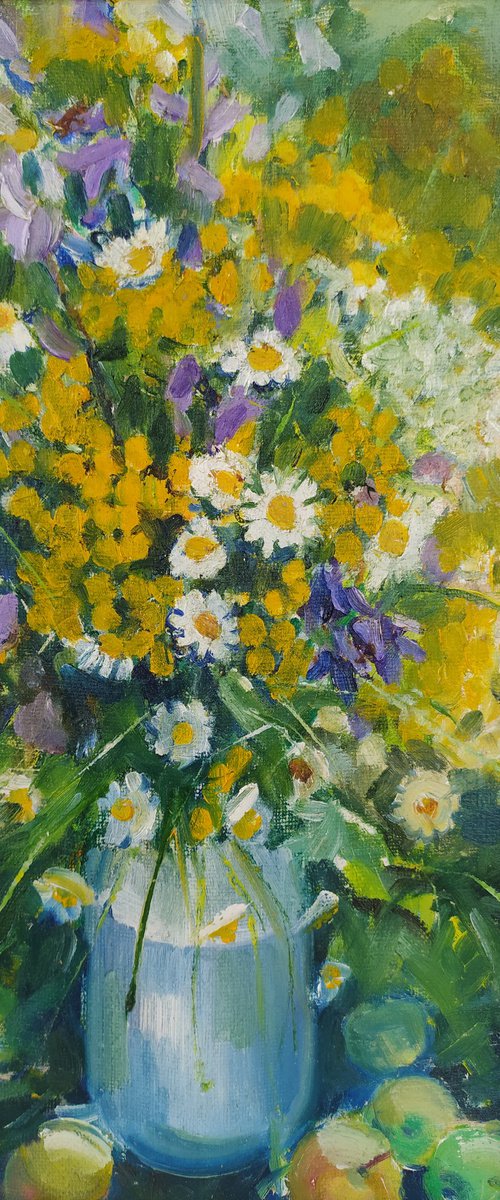 Wildflowers with apples by Valentina Andrukhova