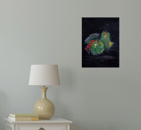 Expressive Quince. Still life  /  ORIGINAL PAINTING