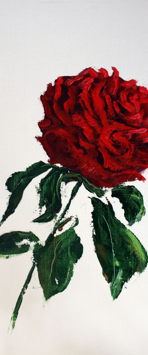 Rose Red /  ORIGINAL PAINTING by Salana Art