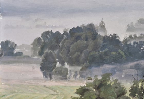 September10, Loire valley, mists in the rising sun
