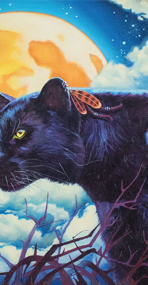 Night watcher black panther by Yue Zeng