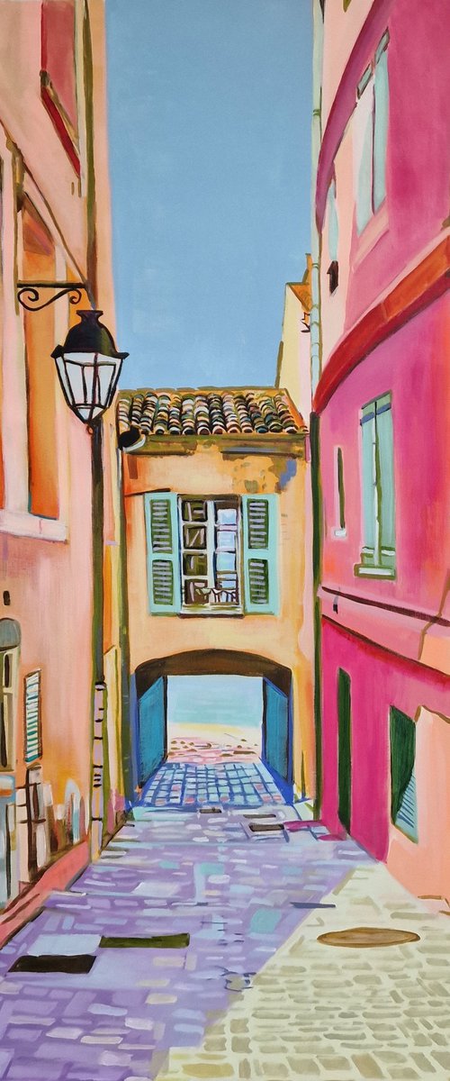 Saint-Tropez , Mediterranean street by Alexandra Djokic