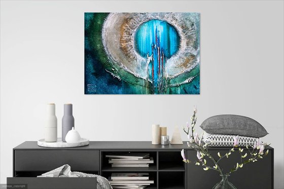 PORTAL  7816 3D textured abstract painting on canvas