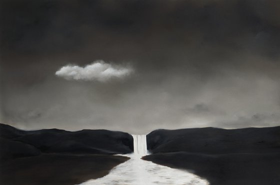 Cloud With Skogafoss, Iceland