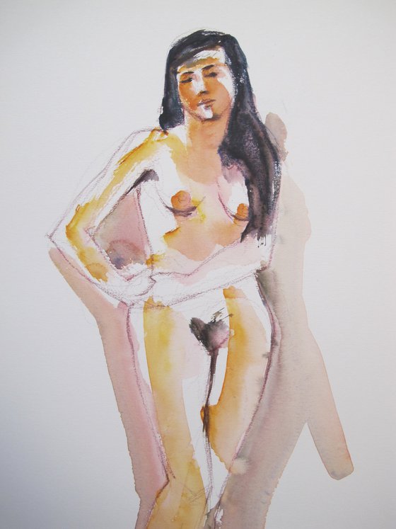 Standing female nude