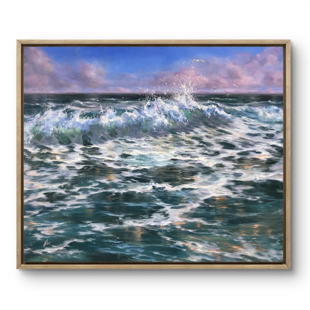 Impressionistic Landscape Oil Painting By Alesia Yeremeyeva, 24 X 20, Wind Catchers, Original Artwork