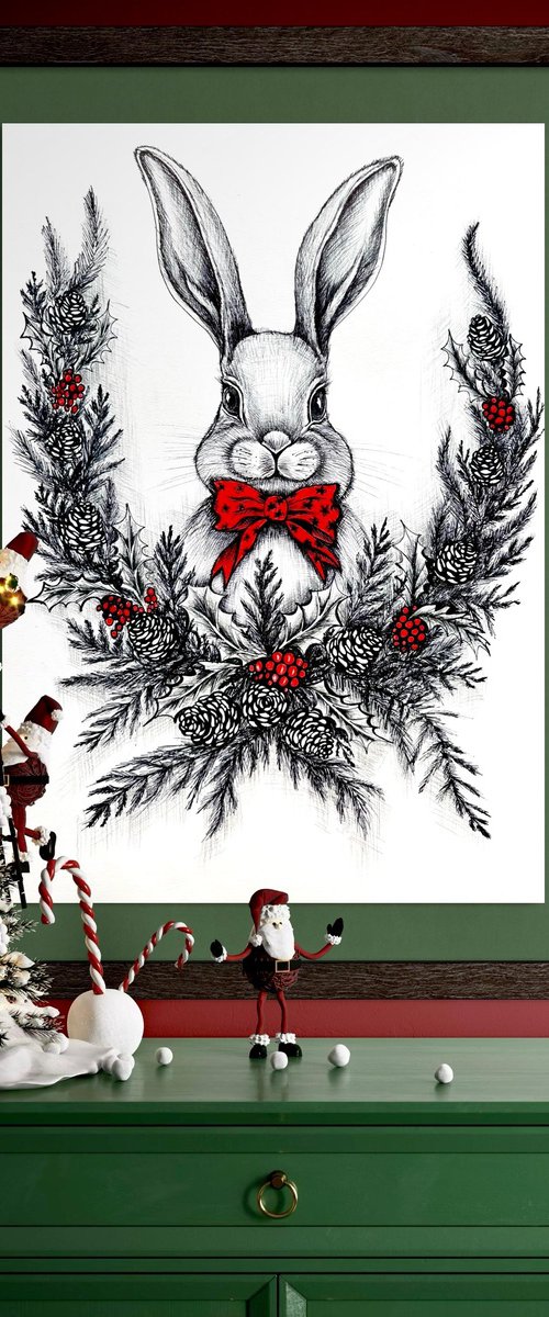 CHRISTMAS BUNNY by Maria Tuzhilkina