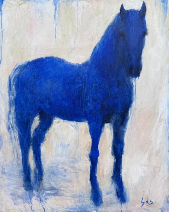 Blue horse. The hole