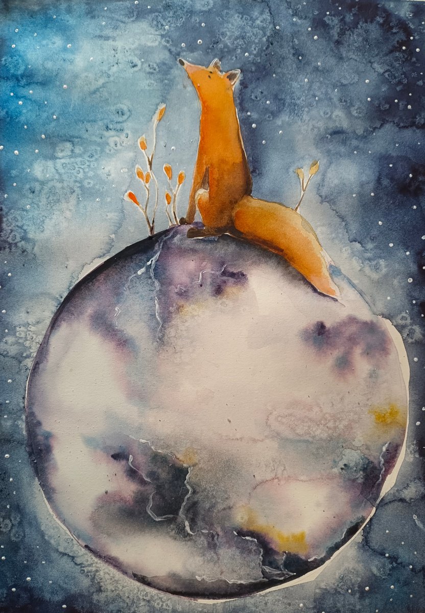 Fox On The Moon by Evgenia Smirnova