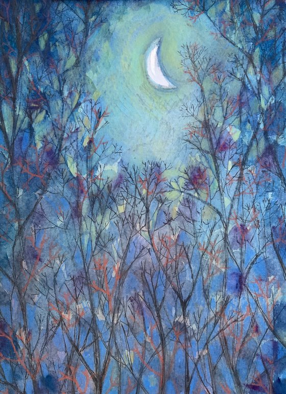 Moonlit Trees