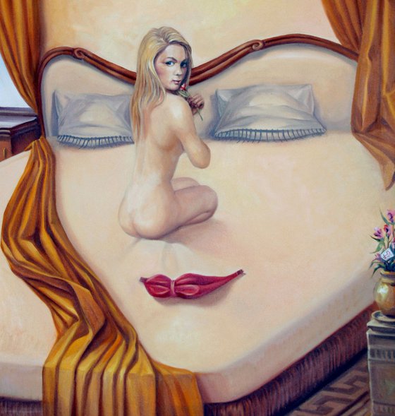 Strange dream 60x80cm, oil painting, surrealistic artwork