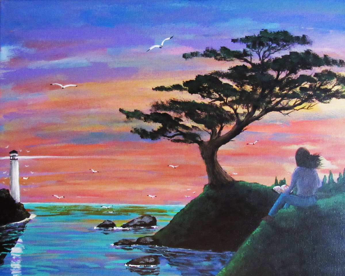 Impressionistic Portrait Acrylic Painting By William F. Adams, 20 X 16", You Hold My Life!, Original Artwork