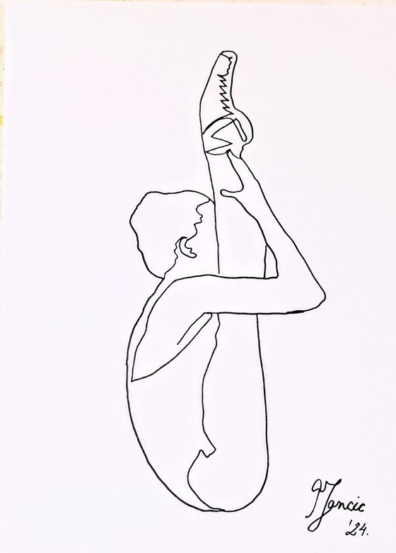 WOMAN #17 ONE LINE DRAWING BY SANJA JANCIC