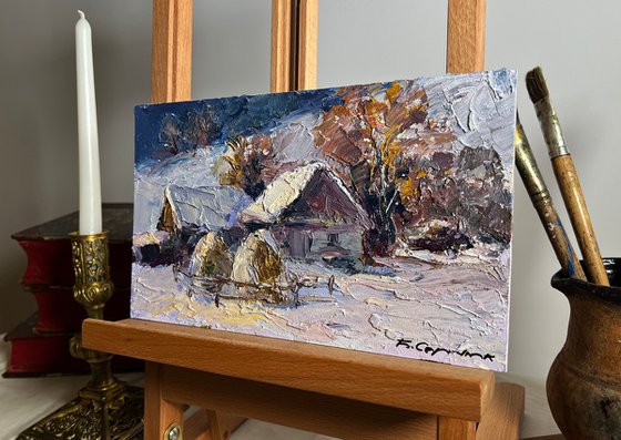 Winter Village Evening