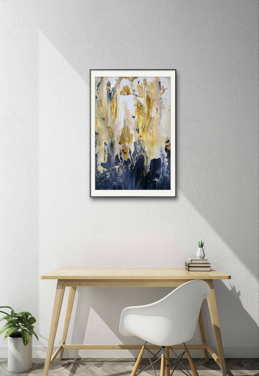 Abstract Acrylic Painting By Alex Senchenko, 17 X 24, Abstract P 2304, Original Artwork